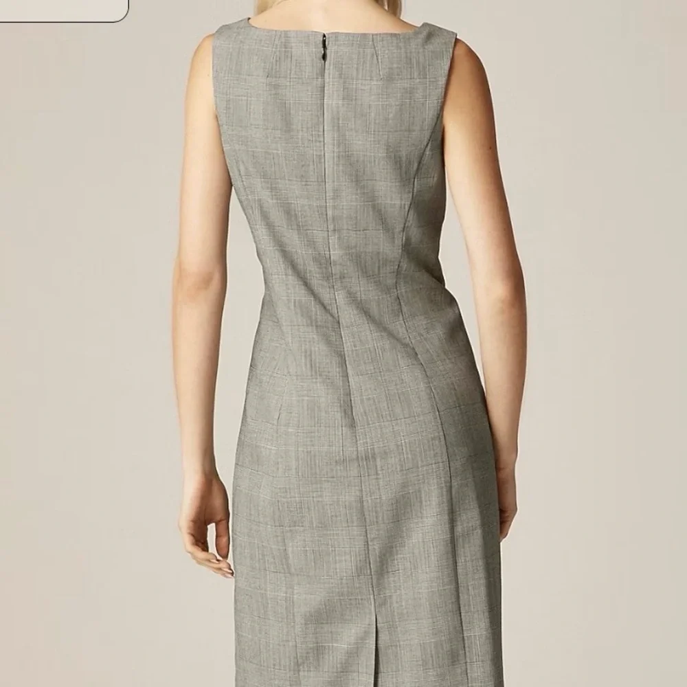 J Crew Seamed shift dress in glen plaid Italian gauzy wool blend Size 6 - Picture 3 of 10